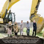 Photo credit Christy Swanberg. The individuals pictured are, from left to right: Sarah Ferguson, City of Calgary Kelsey Siemens, Rohit Communities Nolan Frese, Rohit Communities Radhe Gupta, Rohit Communities Luciano Salvador, Rohit Communities
